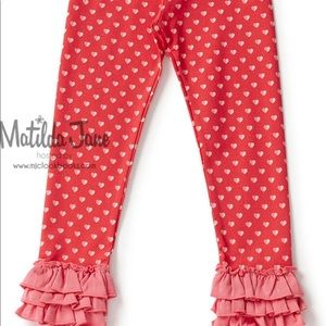 Matilda Jane “I Heart You” leggings. Size 14. New with tags.